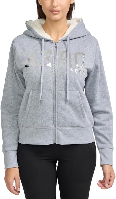 AEROPOSTALE Women's Sherpa Fleece Lined Zip Up Hoodie