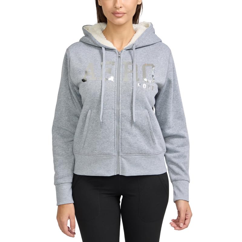 AEROPOSTALE Women's Sherpa Fleece Lined Zip Up Hoodie
