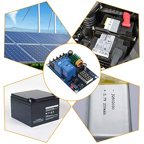 Alinan 2pcs XH-M604 Charge Control Module Battery Charger Protection Board DC 6-60V Storage Lithium Battery Switch Overcharge Protection Board Controller Power Control Module