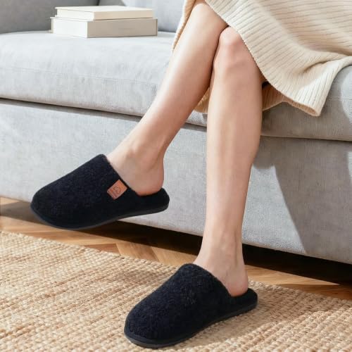 Evshine Fuzzy House Slippers for Women with Comfortable Memory Foam - image 2