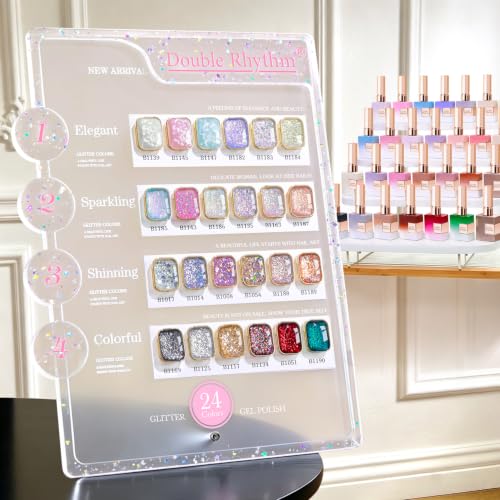 Double Rhythm 28Pcs 0.5Oz Glitter Gel Nail Polish Set Same