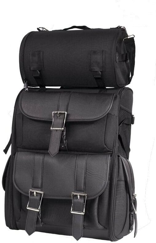 EXCELSIOR INT - Bolsa de viaje grande para motocicleta, mochila, equipaje de viaje, color negro