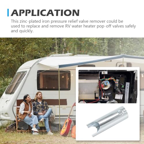 Image of Pressure Relief Valve Remover Silver Wrench for RV Hot Water Tank Temperature Pressure Valve Remover