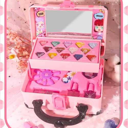 Juego de maquillaje infantil para cumpleaños y disfraces con sombras de ojos 7