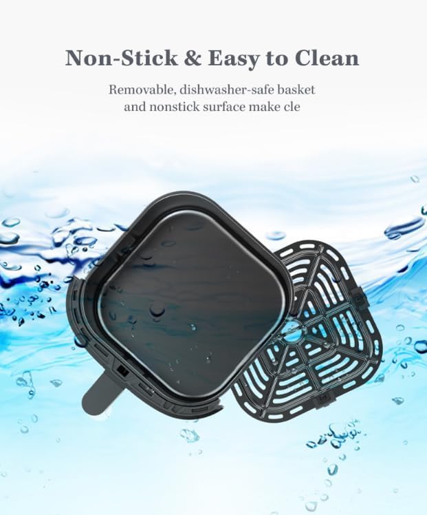 مقلاة هوائية رقمية ذكية مع نافذة عرض من بابوريتش، سعة 7 لتر، ش... - view 6