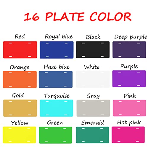 Custom License Plate for Front of Car, Personalized Aluminum License Plate 6x12 Inch, Custom Car Tag with Text, Photo, and Logo - Thumbnail 2