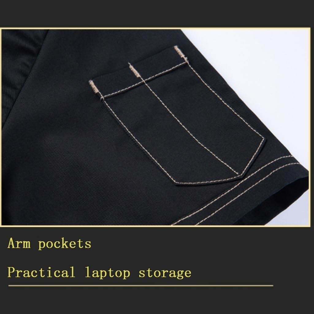 Unisex Short Sleeve Chef Coat Classic Chef Jacket Restaurant Kitchen Cooking Shirt Uniforms for Men and Women