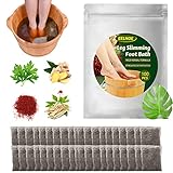 Fácil de Usar: coloque la bolsa de baño para pies de ajenjo en el recipiente, agregue agua hirviendo para remojar durante un minuto, agregue agua tibia a la temperatura adecuada, remoje los pies durante 20-30 minutos, hasta que el cuerpo sude un poco.