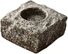 Portavelas de cerámica gris con textura de piedra pequeña, soporte decorativo para velas de té para bodas, mesa de comedor y decoración del hogar, 2.55 x 2.55 x 1.18 pulgadas 1