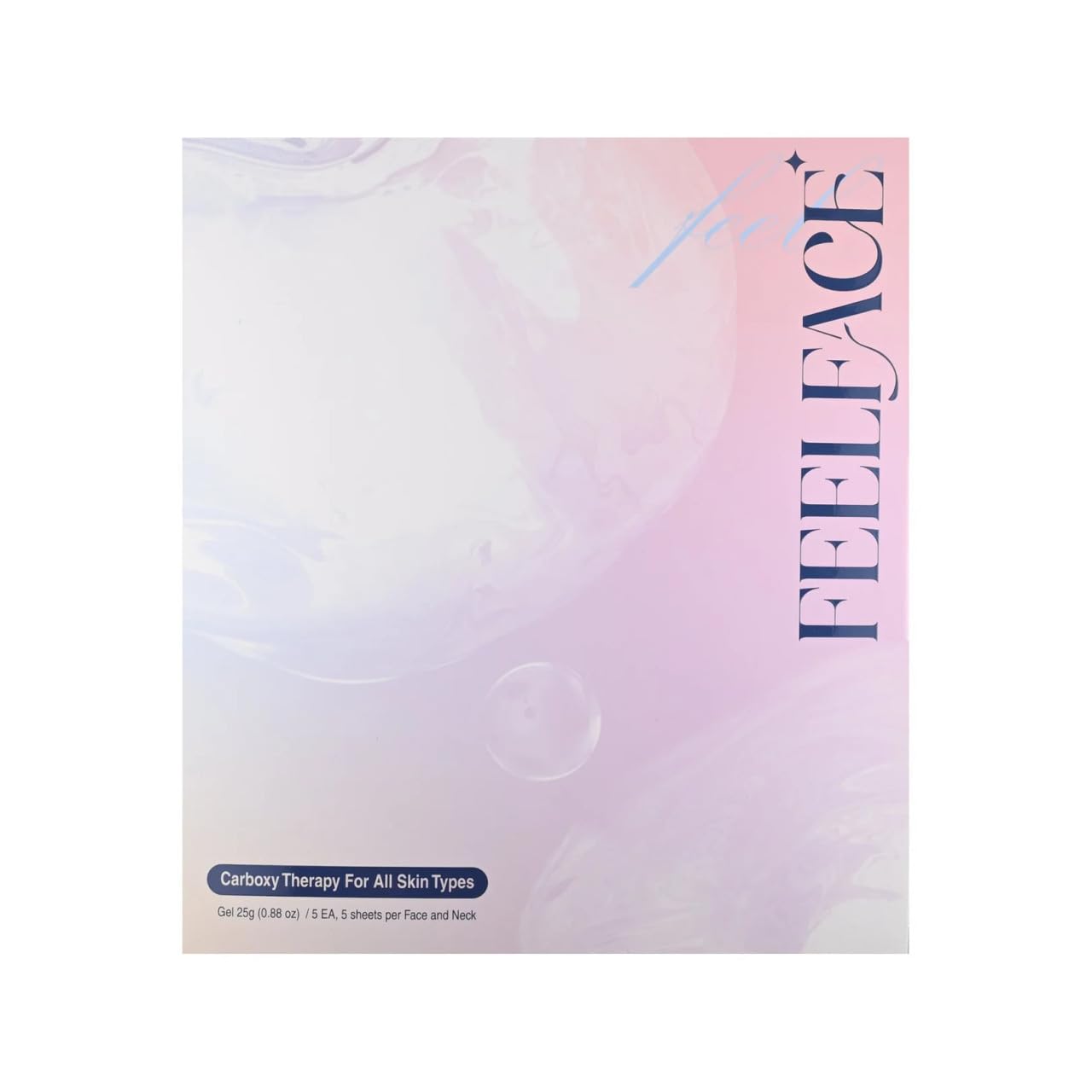 Korean Carboxy Therapy CO2 Bubble Gel Mask Kit for Face & Neck, Skincare Home Spa Set, Pore-Refining & Hydrating, 5 Uses