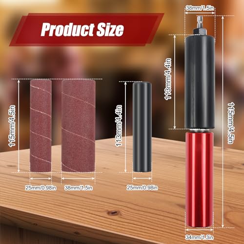 image for GANGMU TEC Spindle Sander Adapter for Power Drill, Hand-Held Rubber Sa