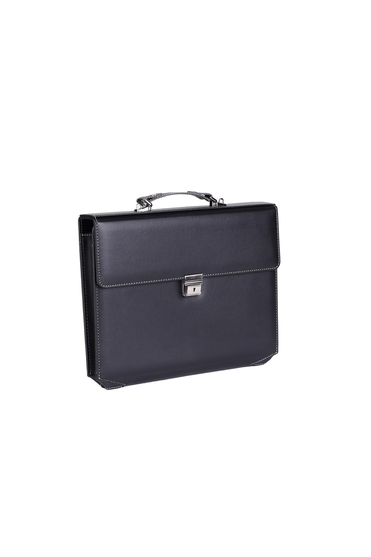 2K 4492 Ajanda Tarihsiz 20X28 Kareli Defterli Kulplu Fermuarlı Hesap Makineli Organizer, Siyah