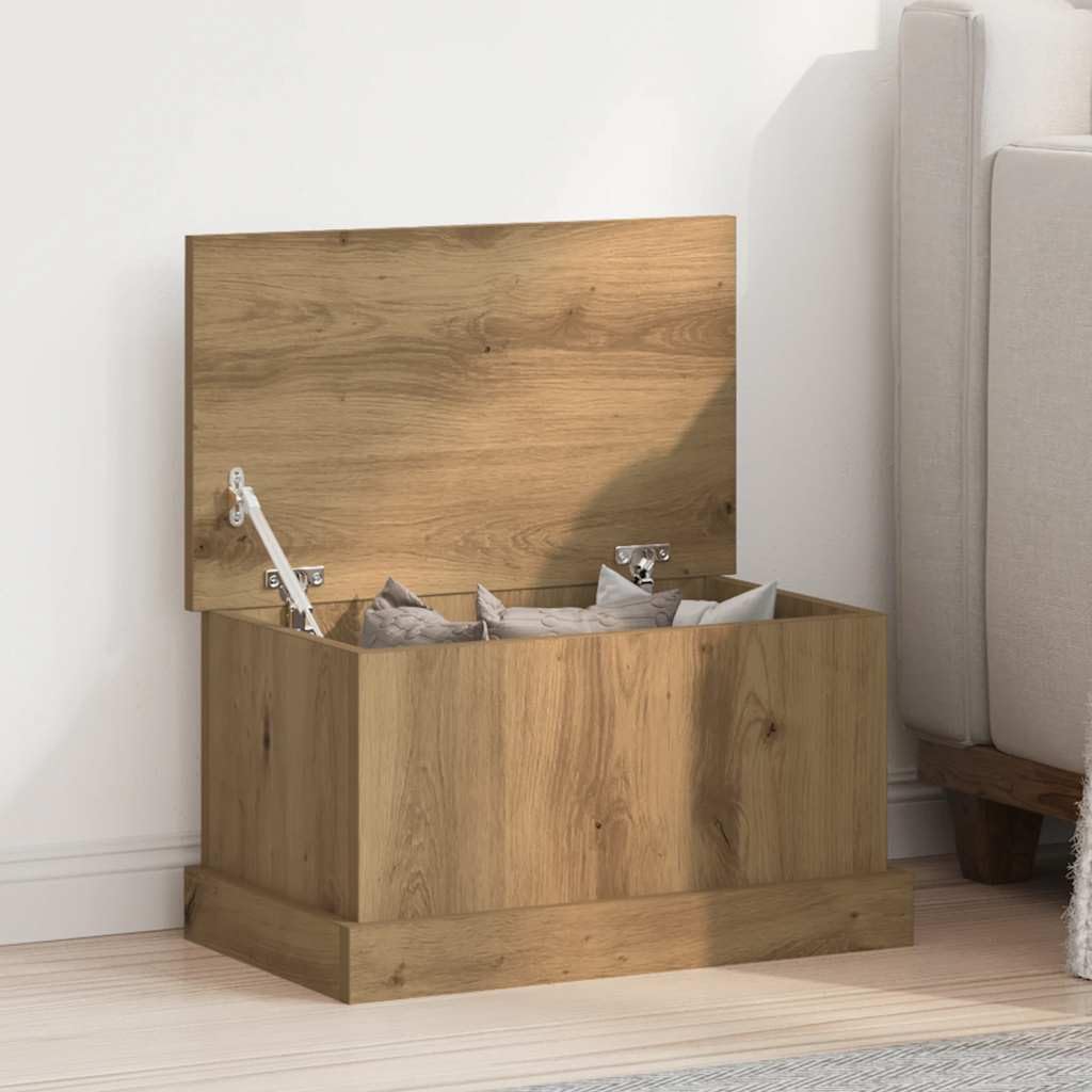 Baúl de madera de roble Artisan, 30 x 50 x 28 cm, almacenamiento con tapa, banco de almacenamiento, organizador para salón, dormitorio, pasillo, orden y ahorro de espacio