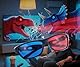 Rot und Blau/Blaugruen Anaglyph Einfacher Stil 3D-Brille fuer 3D Film Spiel (Extra Upgrade-Stil)