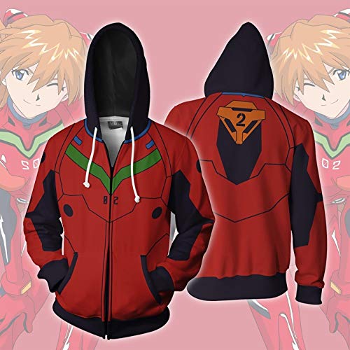 Zipper Anime con Cappuccio Neon Genesis Evangelion...