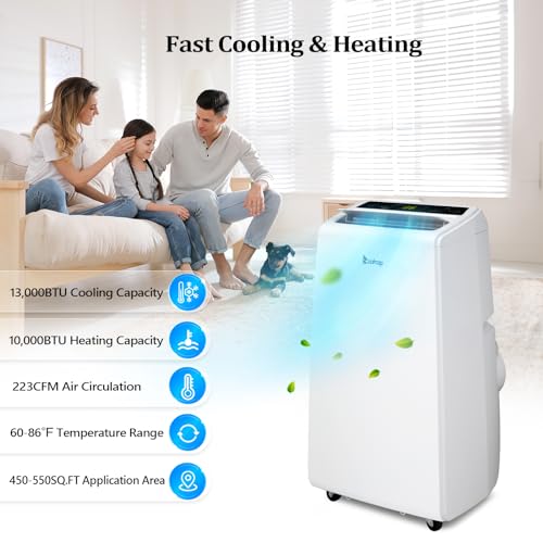 Rovsun YPS5-14H Wifi Enabled 13000 Btu Portable Air Conditioner With Heat, 4-In-1 Cooler, Heater thumb #3
