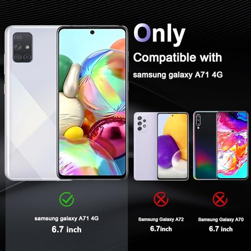Image of Case for Samsung Galaxy A71 4G, Military Grade Drop Protection Phone Case, Yellowing Resistant, Anti-Scratch Hard PC Back, Shockproof Hard Ultra-Thin Protective Cover, Clear
