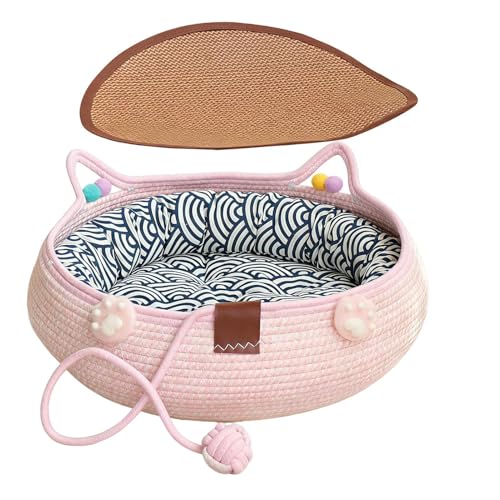 Generisch Cama pequeña para gatos, con cojín lavable y parte inferior antideslizante, cama pequeña para perros, nido de gatos, para apartamento, casa, terraza