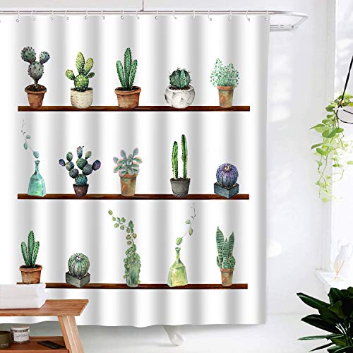 Shower Curtain Cactus Succulents
