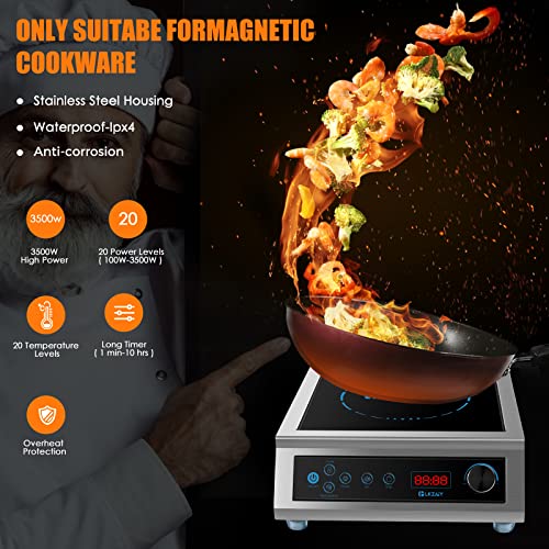 Lkzaiy Induction Cooktop, Commercial Electric Stove 3500W 240V Commercial Induction Cooktop Hot Plate For Cooking Portable Electric Stove For Kitchen Home School & Restaurant #TOP1