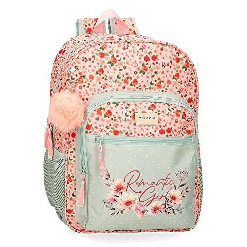 Movom Romantic Girl Mochila Escolar Adaptable a Carro Multicolor 30x38x12 cms Poliéster 13,68L