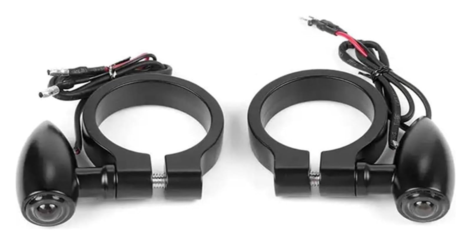 Indicatore di direzione Moto 12V Indicatore di Direzione per Moto Luci Lampeggianti Diurne Freno(2pcs Black)