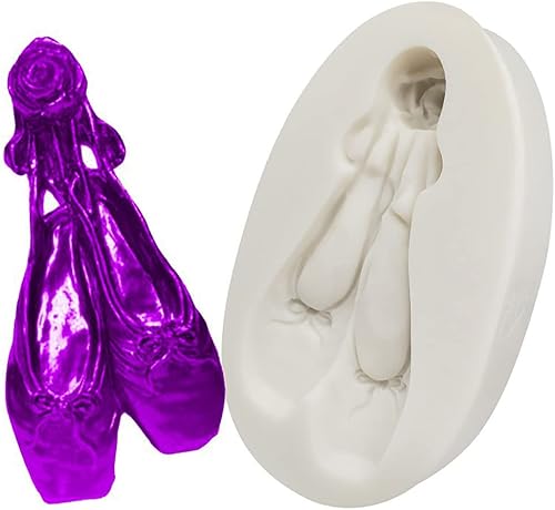 Miniatura 4 de Moldes de silicona para zapatos de ballet para los amantes del baile, bricolaje para hacer dulces de fondant, moldes de chocolate, postres de