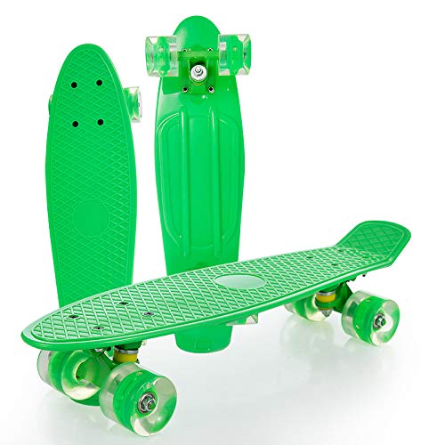 YYYY Combinación de monopatín y Scooter, monopatín Completo de 22 Pulgadas, balancín Individual de Rueda Luminosa LED, Adecuado para Principiantes, Adolescentes, niños, niños y niñas. 4