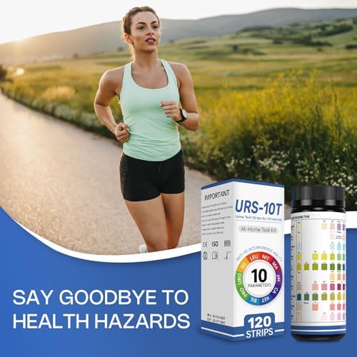 10-in-1 URS Test Strips β Home Use Urine Test Kit for Men & Women, Comprehensive Urinalysis for LEU, NIT, URO, PRO, pH, KET, BIL, SG, Calcium, and Microalbumin -Convenient Way to Monitor Body Balance - 5