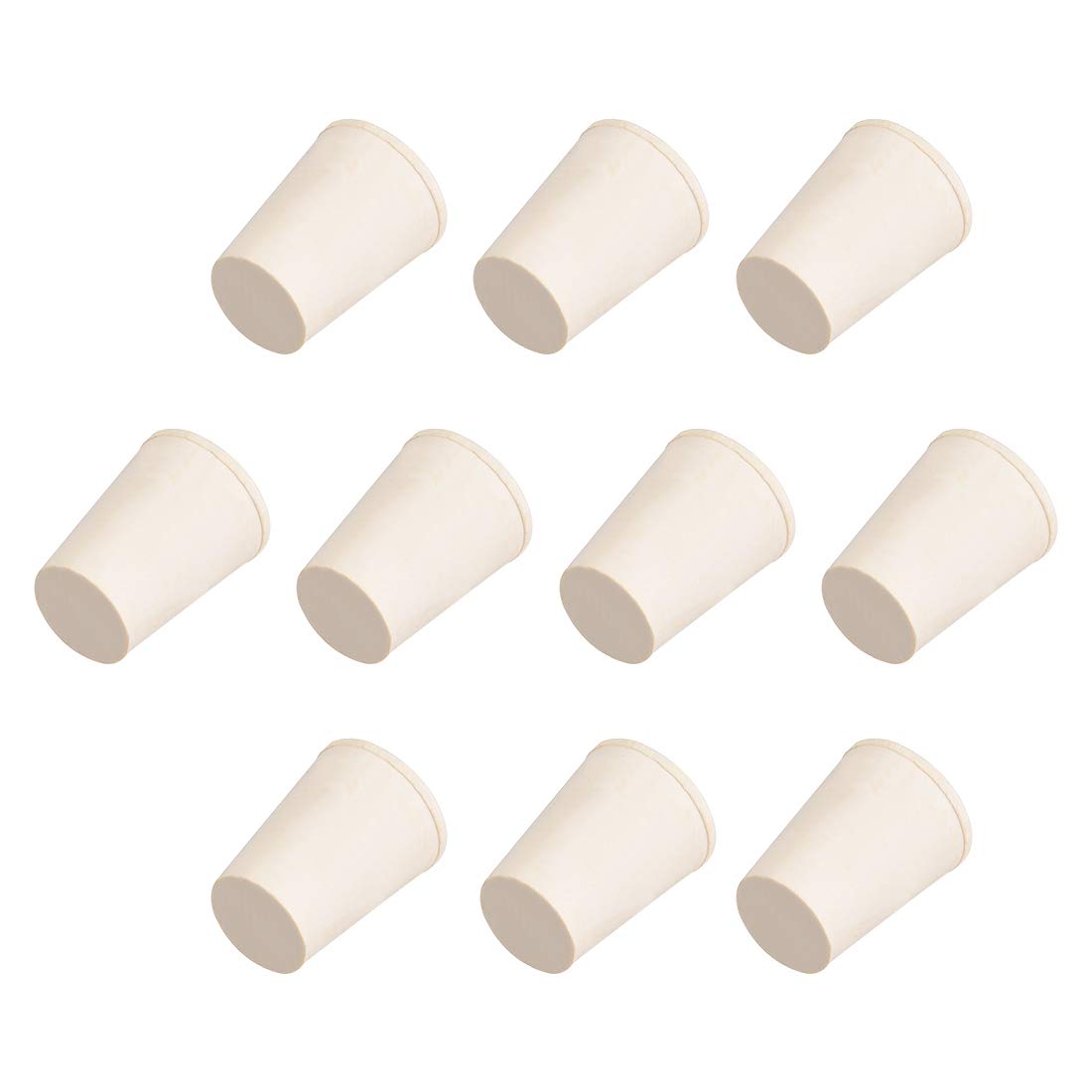 uxcell White Tapered Shaped Solid Rubber Stopper Size 000 10Pcs — Amazon image 4