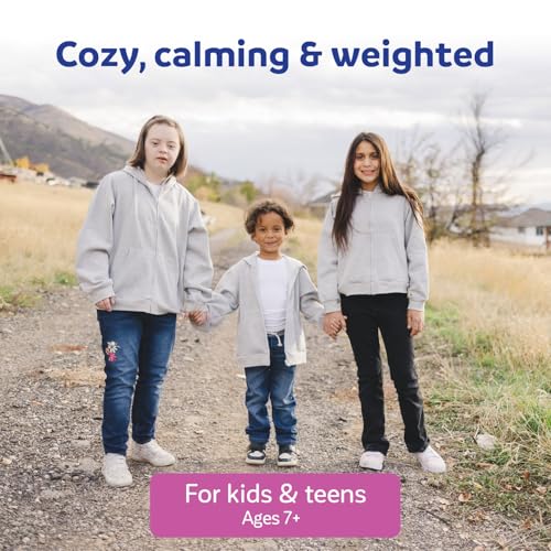 Fun and Function - Weighted Fleece Hoodie Jacket - Girls & Boys Sensory Clothing - Weighted Hoodies - Kids & Teens Ages 7+ - Image 3