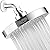 GURIN Shower Head High Pressure Rain, Luxury Bathroom Showerhead with Chrome Plated Finish, Adjustable Angles, Anti-Clogging Silicone Nozzles (2.5 GPM)