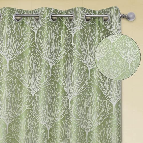 Image of Homestan Printed Door Curtains 9 Feet Long Set of 2, Parda 9 Feet Long with Grommet Design for Home Decor (9x4 Feet, Green)