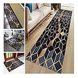 Flur Läufer Teppich, rutschfest Schallschutz Türmatte mit 0,6 MM Dickem, Fußboden Matte für Korridorhalle Küche Eingang Treppe, Cuttable Waschbar