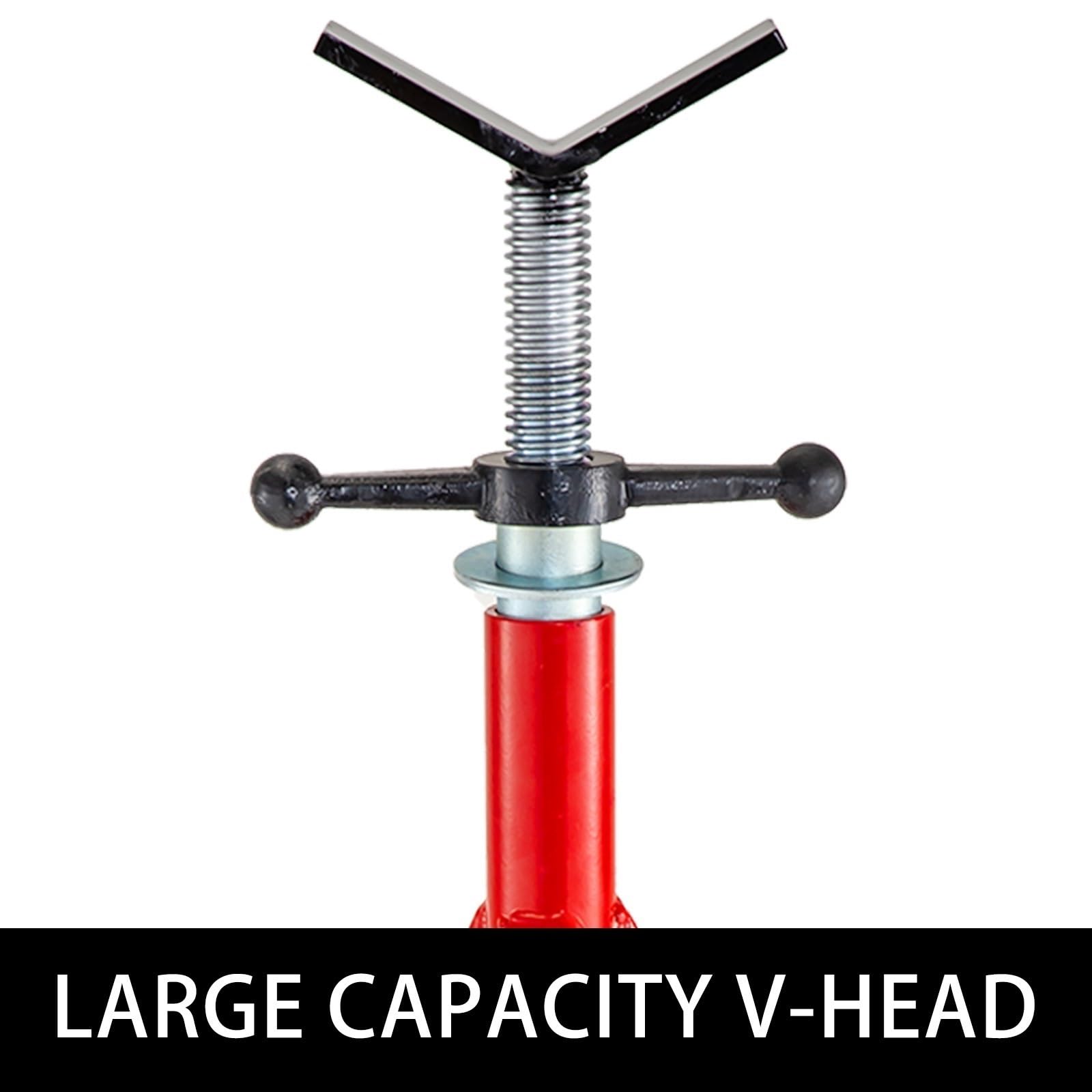Supporto for tubo con testa a rullo V-Head 2/4 Trasferimento a sfera Treppiede pieghevole Jack 12 pollici Tubo di supporto Strumento bloccato Migliora l'efficienza(1109)