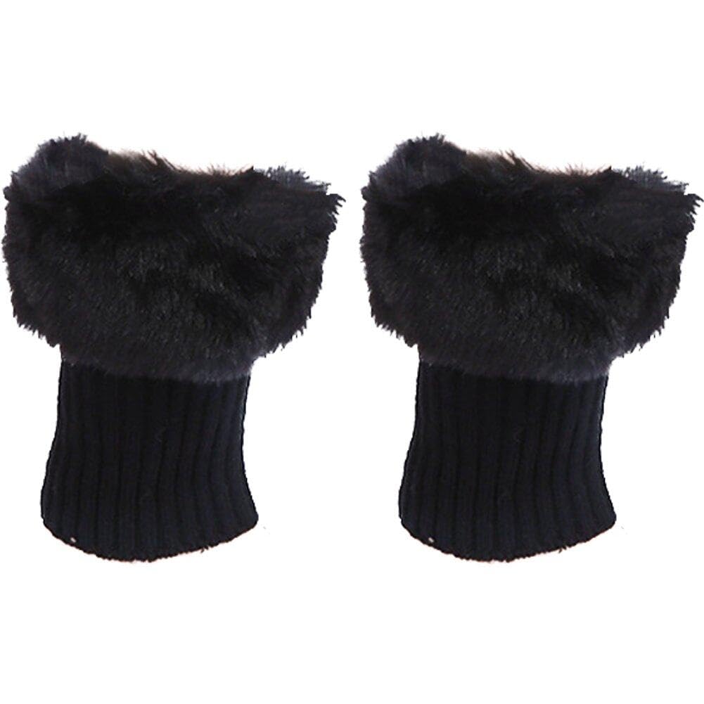 Lpitoy Women Trim Boot Cuffs Socks 1 Pair Crochet Knitted Boot Cuffs Toppers Trim Warm Anklets Socks Leg Warmers