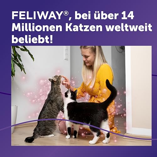 FELIWAY Friends 30 Tage Pheromon Verdampfer Start-Set, 48ml - Hilft Anzeichen von Stress bei Katzen und Kitten zu reduzieren, von Tierärzten empfohlen, klinisch getestet