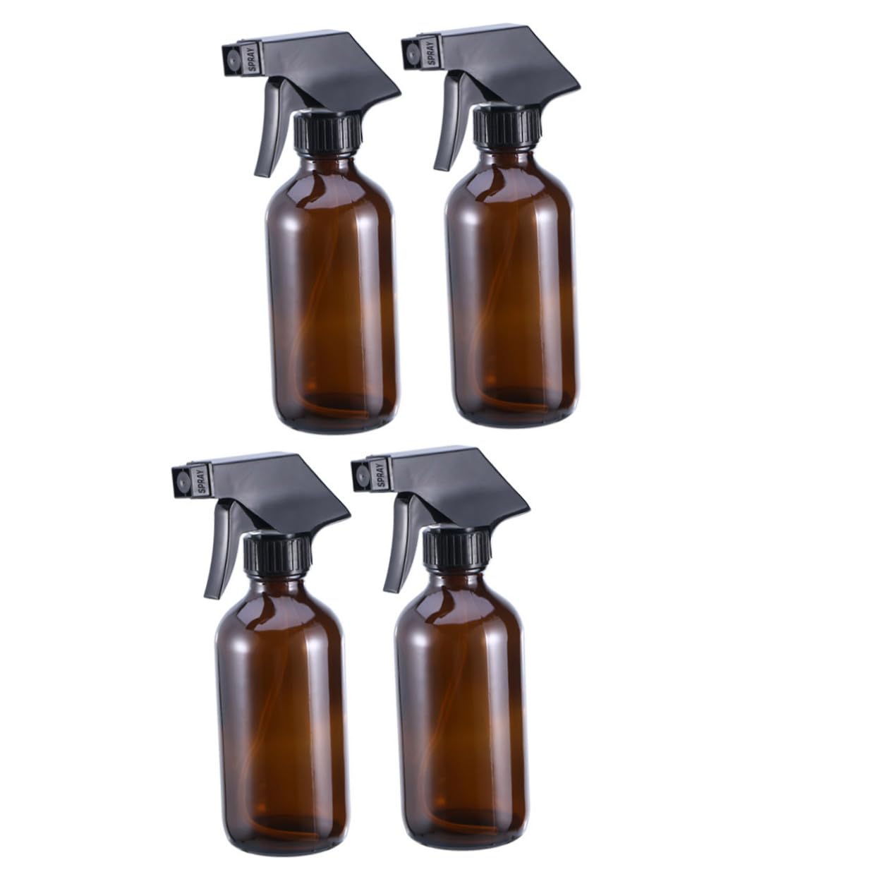 Gatuida Braune Glas Sprühflaschen Nachfüllbar und Arbeitssparend 250 Ml 4 Stück für Pflanzenbewässerung und Flüssigkeitsunterverpackung