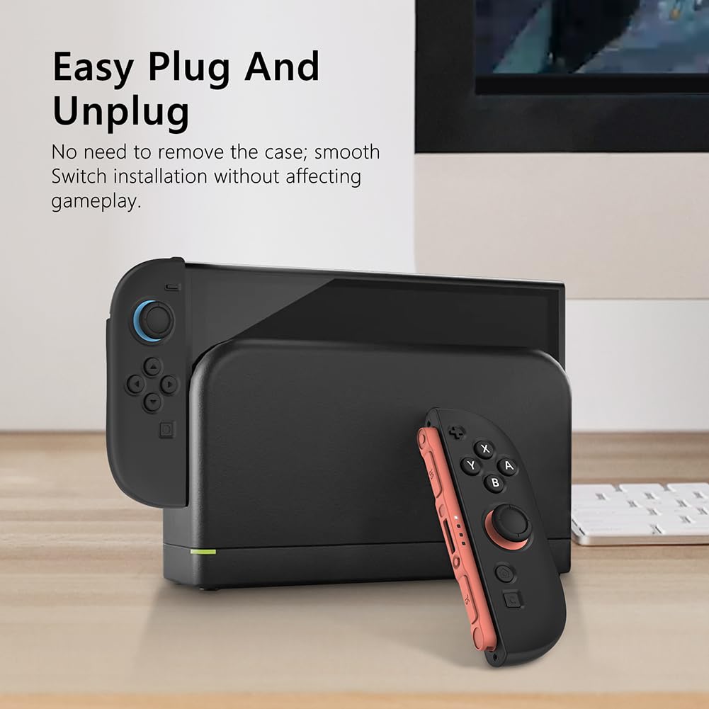 Introti Funda de silicona para mandos Joy-Con Switch 2, empuñaduras antideslizantes y funda duradera para un control mejorado, accesorio para juegos NS2