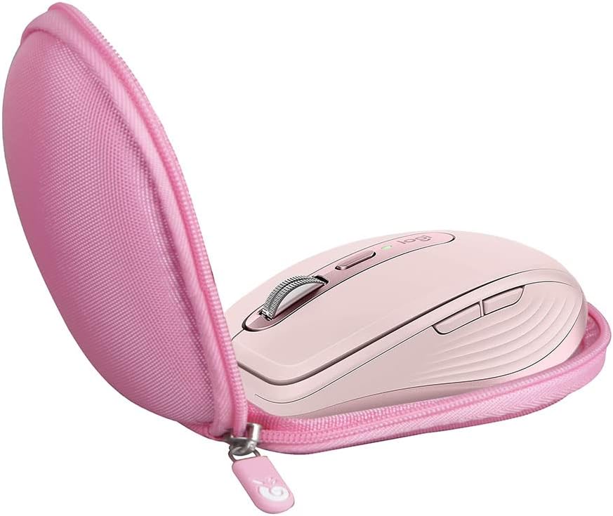 Hard Travel Case for Logitech MX Anywhere 3S, 3, 2S, 2 Compact Performance Mouse (Pink)