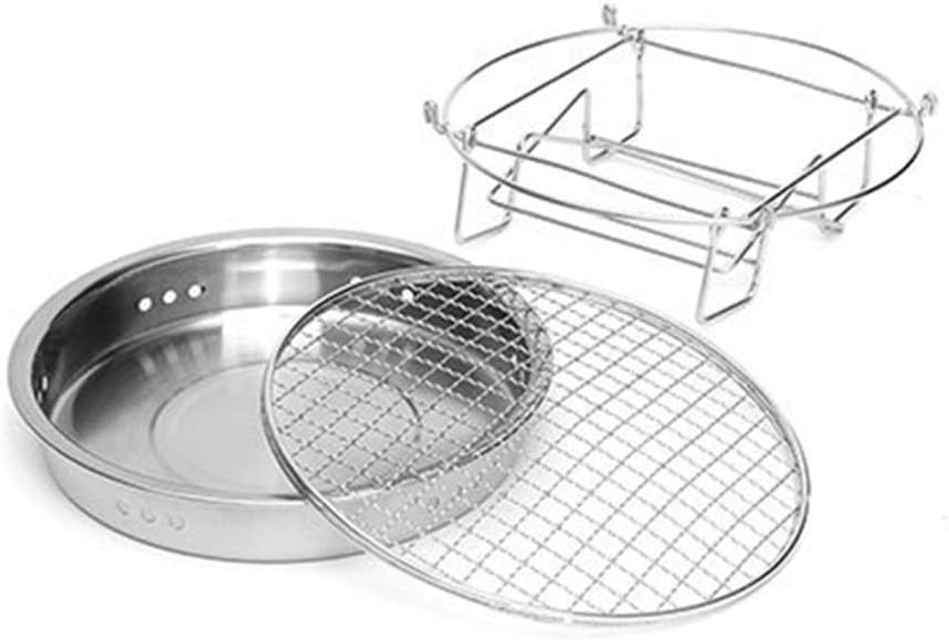 Outdoor Stainless Steel Grill Portable Barbecue Grid Mini Round Charcoal Folding BBQ Camping Picnic Tool