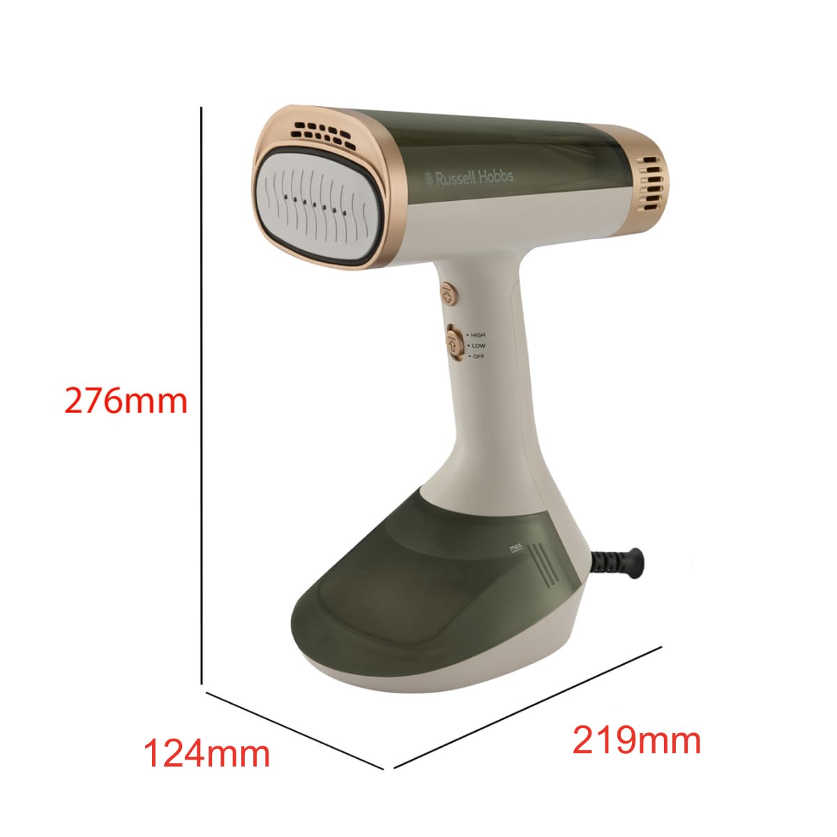 Russell Hobbs Défroisseur à main vapeur [Technologie d'aspiration] Fer à repasser VacuSteam (3 modes vapeur/d'aspiration, réservoir 200 ml, chauffe en 35 s, plaque céramique,pour tous tissus) 28551-56