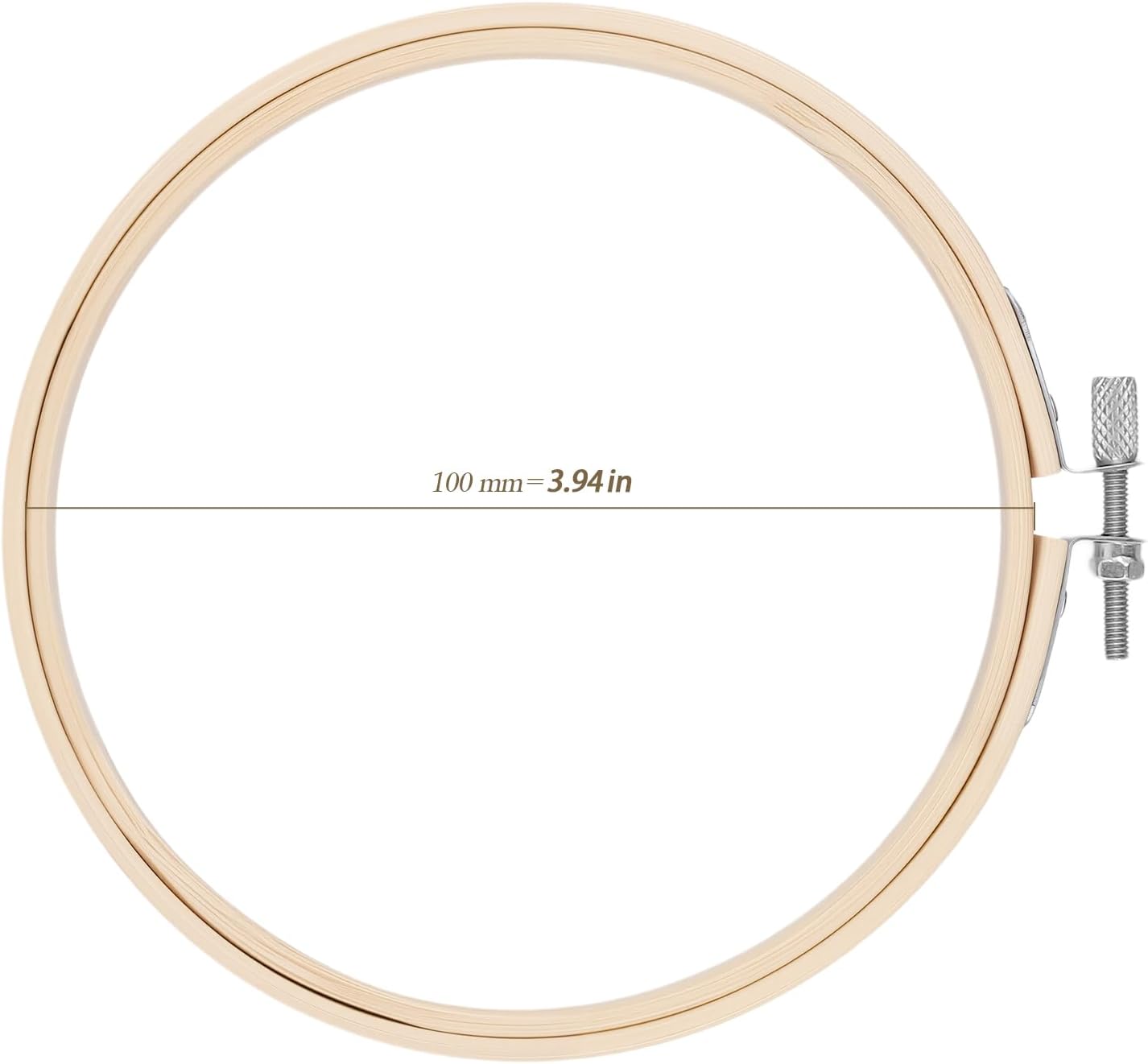 HEIHAK 40 Pieces 4 Inch Bamboo Embroidery Hoops - Small Cross Stitch Hoop Bulk for Christmas Ornaments, Craft Sewing & Home Decoration
