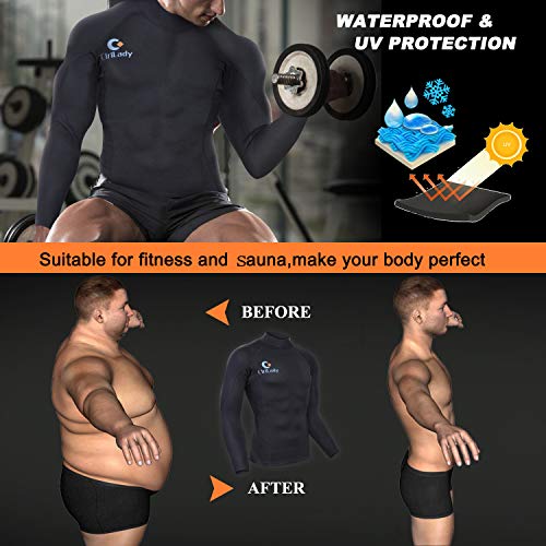 image for CtriLady Wetsuit Top, Men 1.5mm Long Sleeves Neoprene Workout Tank Top
