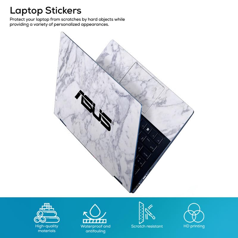 Image of Galaxsia Marble D4 Full Vinyl Laptop Skin /Sticker /Cover for 14 Inches Laptops Laminated-Removable-HD Quality Compatible for Hp-Dell-Sony-Lenovo-Asus etc.(13.8x9.6 Inches)