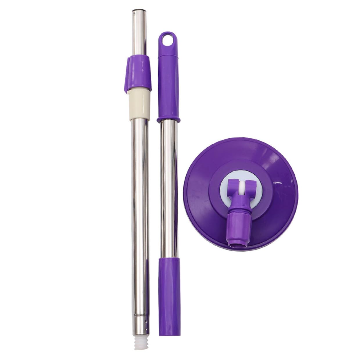 Mopa de acero inoxidable telescópica PRETYZOOM con mango desmontable para limpieza de suelos