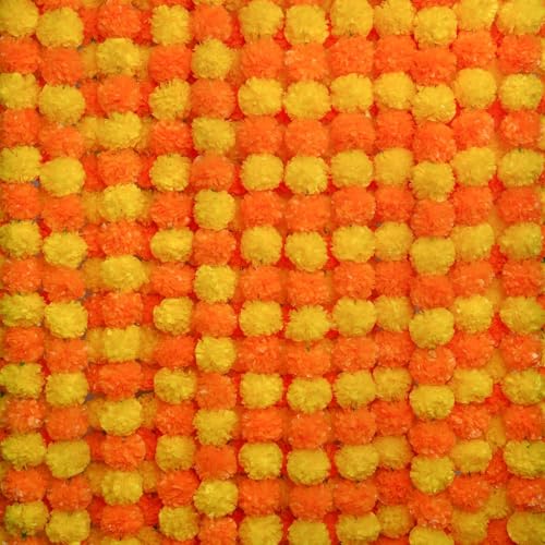 Party Propz Artificial Marigold Flowers for Decoration -10 Pcs, 5 Ft Each...