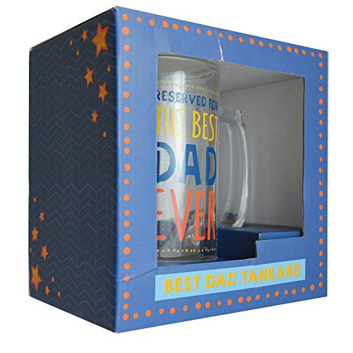The Best Dad Ever Tankard Glass in Gift Box Gifts Dads