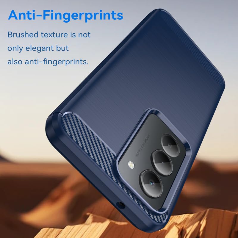 Image of Hybrid Carbon Fiber Back Case for Redmi 15 5G (Blue)