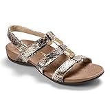 Vionic Amber - Womens Slide Sandal - Orthah Natural Snake - 8 Medium